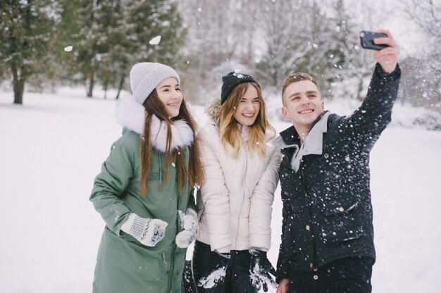 Amis dans le parc