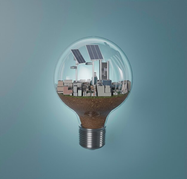 Ampoule 3D avec projet d'économie d'énergie