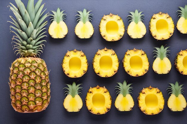 Un ananas avec le mot ananas dessus