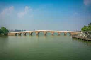 Photo gratuite ancien pont dans le parc chinois