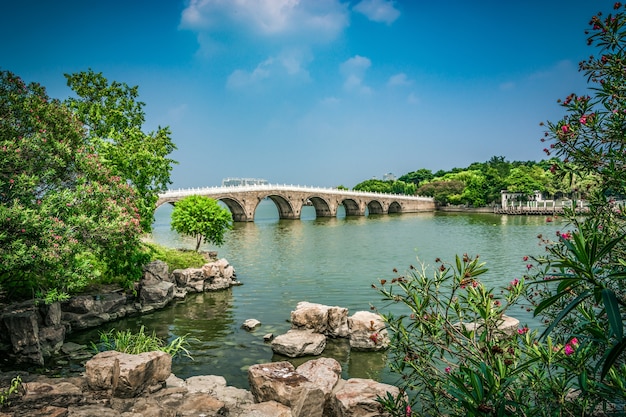 Ancien pont dans le parc chinois