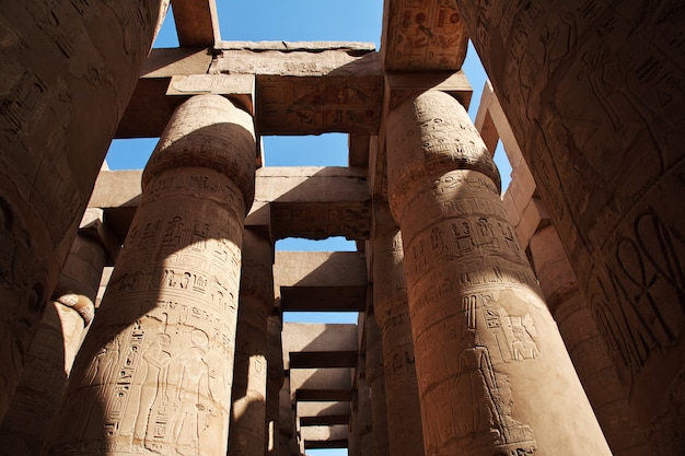 Ancien temple de karnak à louxor, egypte