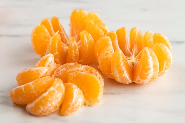 Angle élevé des oranges