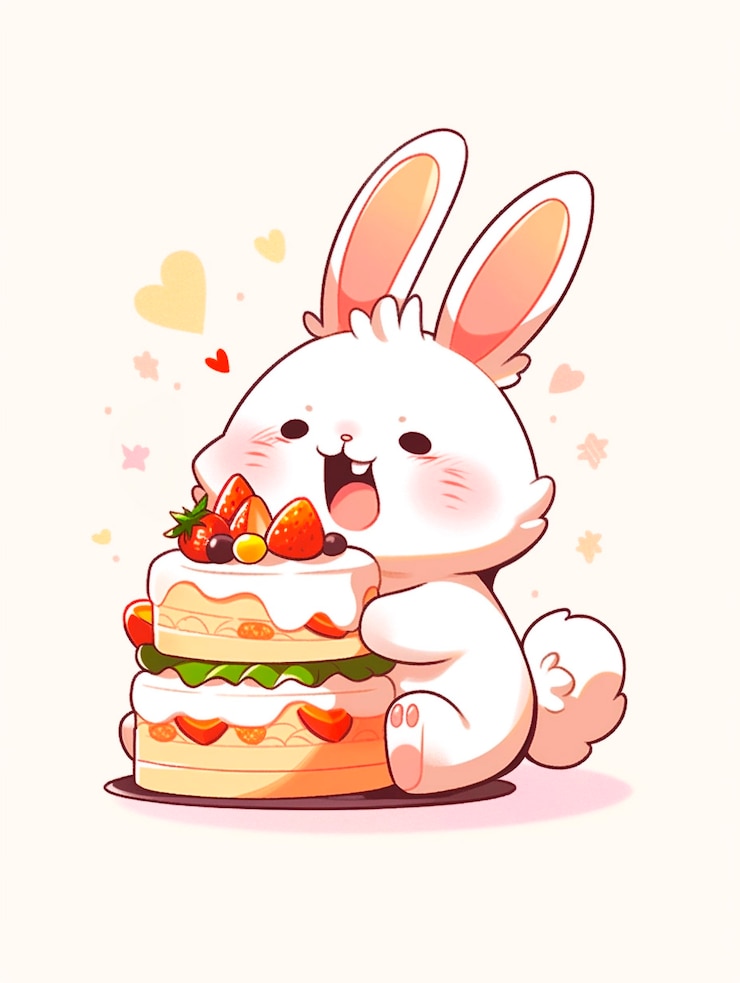 Photo gratuit un animal mangeant un gâteau sucré et délicieux.