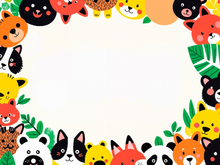 Photo gratuit les animaux de dessins animés sont mignons.