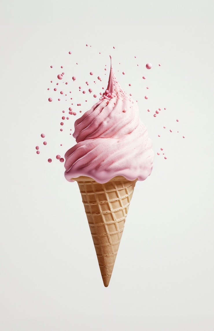 Photo gratuit annonce d'un dessert avec de la crème glacée