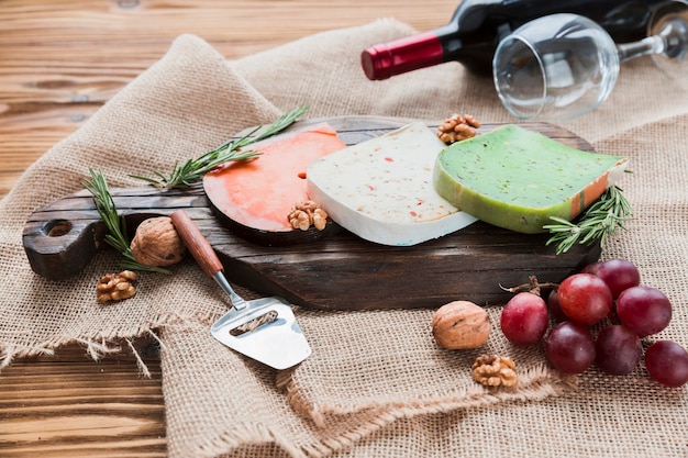 Photo gratuite apéritif fromage