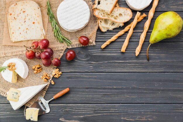 Photo gratuite apéritif fromage