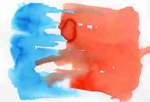 Photo gratuite aquarelle bleue et rouge