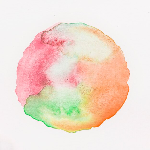 Aquarelle colorée isolé sur fond blanc