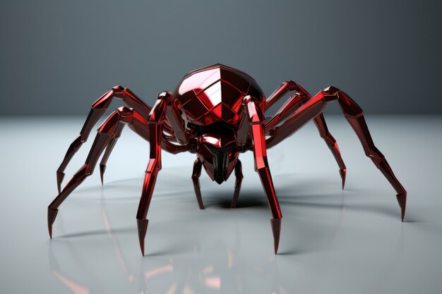 Une araignée métallique tridimensionnelle