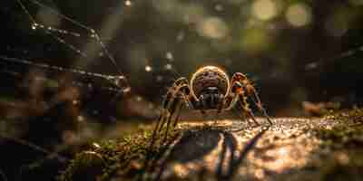 Photo gratuite araignée réaliste dans la nature