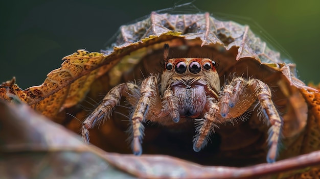 Une araignée réaliste dans la nature