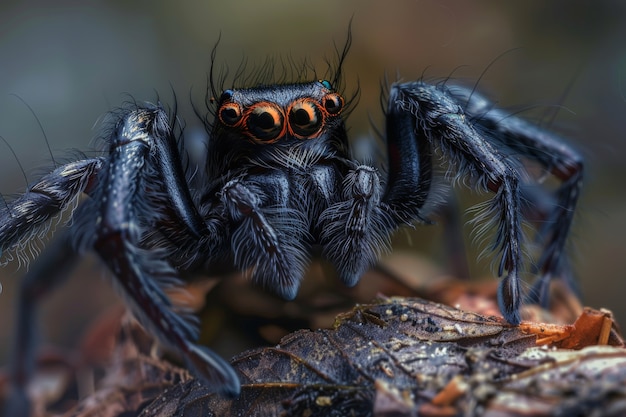 Une araignée réaliste dans la nature