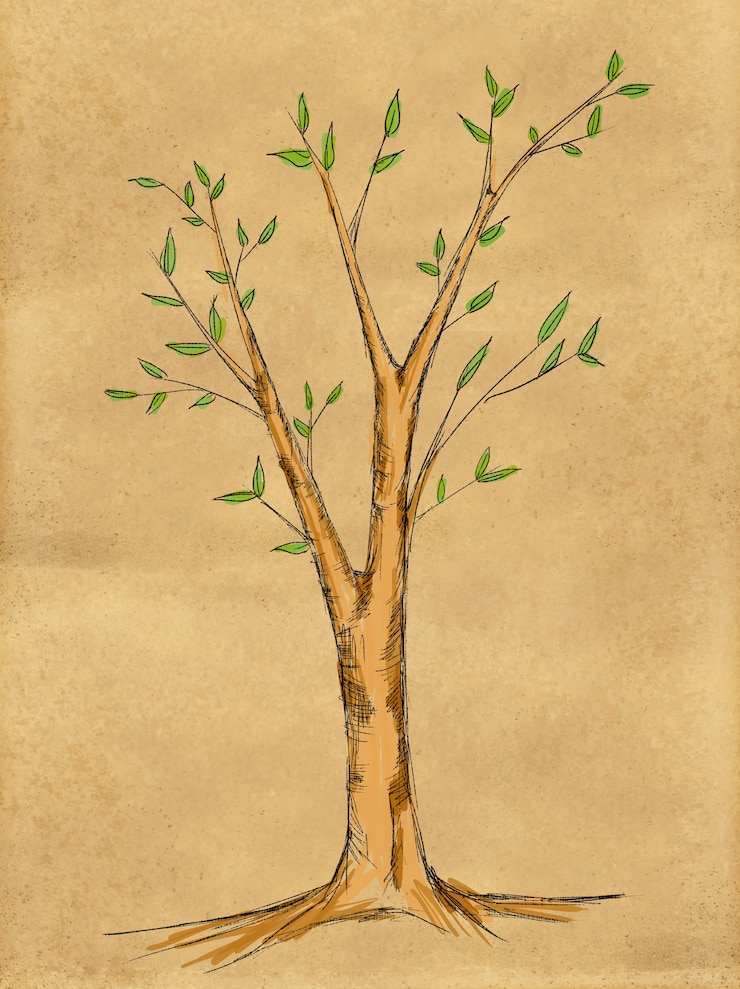 Photo gratuit arbre de l&#39;arbre sur le papier