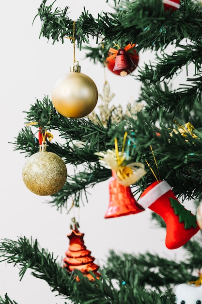 Photo gratuite arbre de noël décoratif