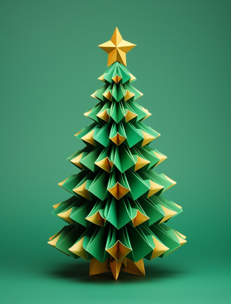 Photo gratuit arbre tridimensionnel de style papier