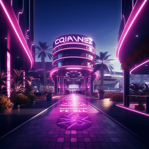 Photo gratuite architecture de casino futuriste