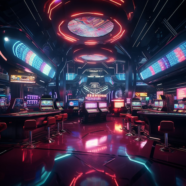 Photo gratuite architecture de casino futuriste