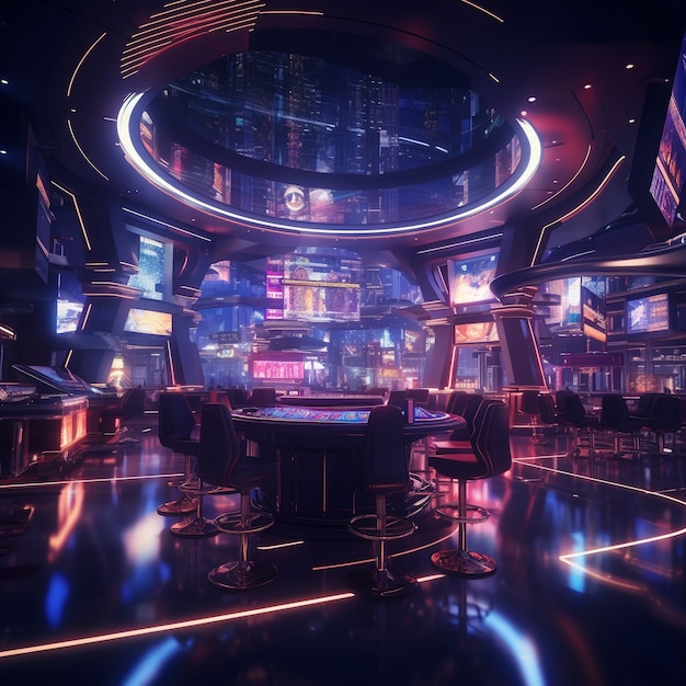 Architecture de casino futuriste