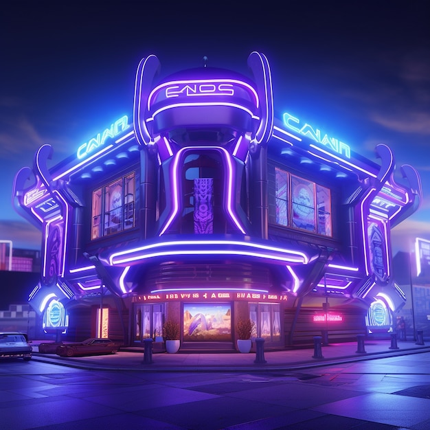 Photo gratuite architecture de casino futuriste