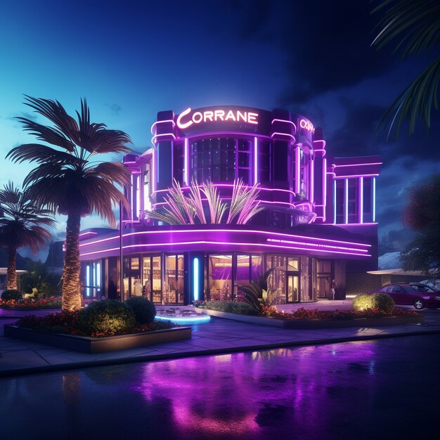 Architecture de casino futuriste