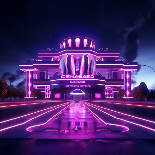 Photo gratuite architecture de casino futuriste