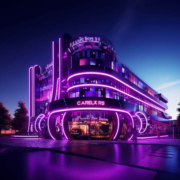 Photo gratuite architecture de casino futuriste