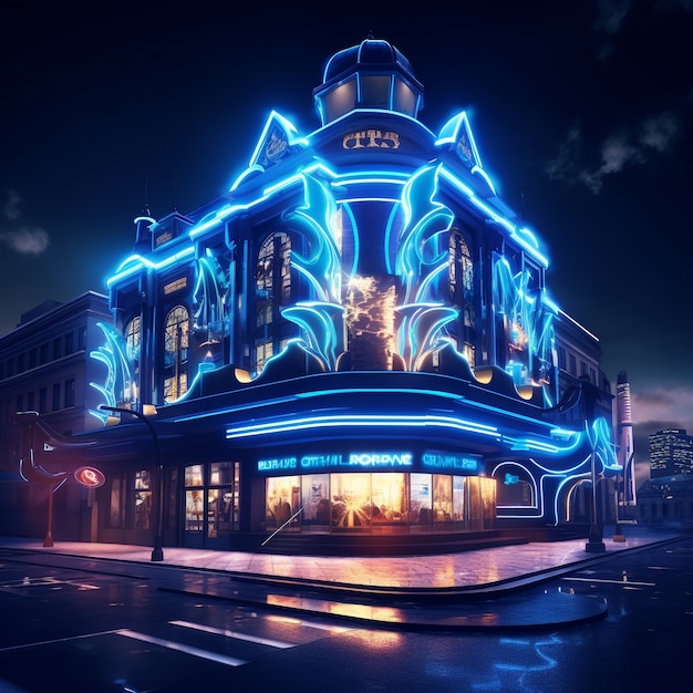 Photo gratuite architecture de casino futuriste