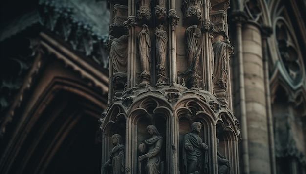 L'architecture gothique illumine la spiritualité ancienne à Cologne générée par l'IA