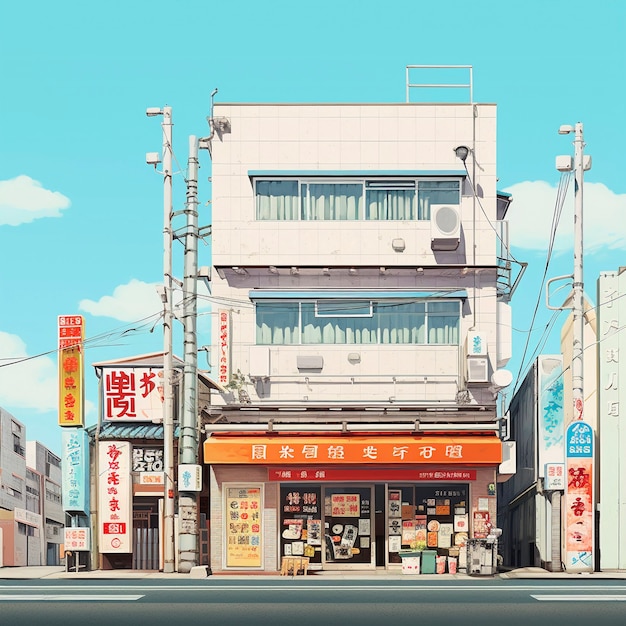 L'architecture de la maison de style anime