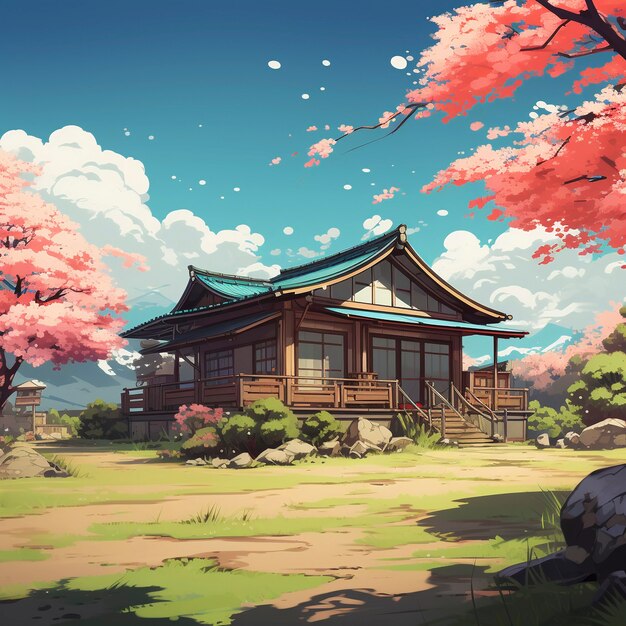 L'architecture de la maison de style anime