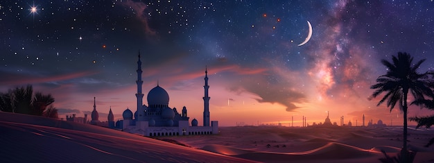 Une architecture de mosquée fantastique pour la célébration du Nouvel An islamique
