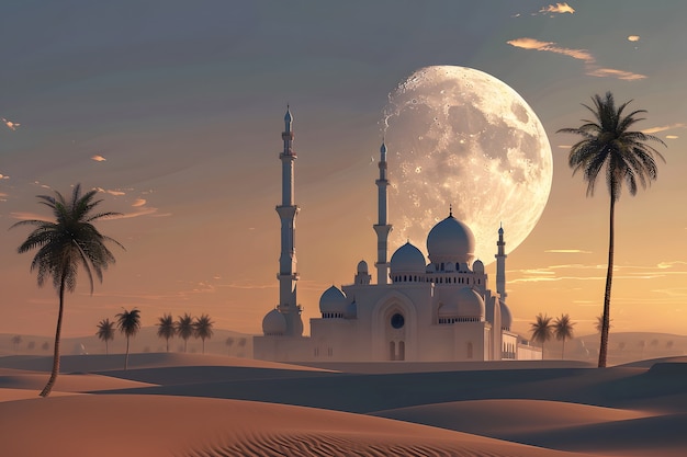 Une architecture de mosquée fantastique pour la célébration du Nouvel An islamique