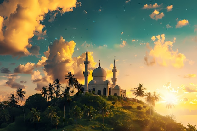 Une architecture de mosquée fantastique pour la célébration du Nouvel An islamique