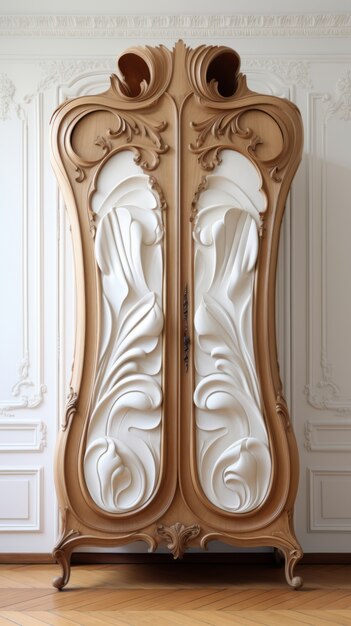 Armoire ornée dans le style art nouveau