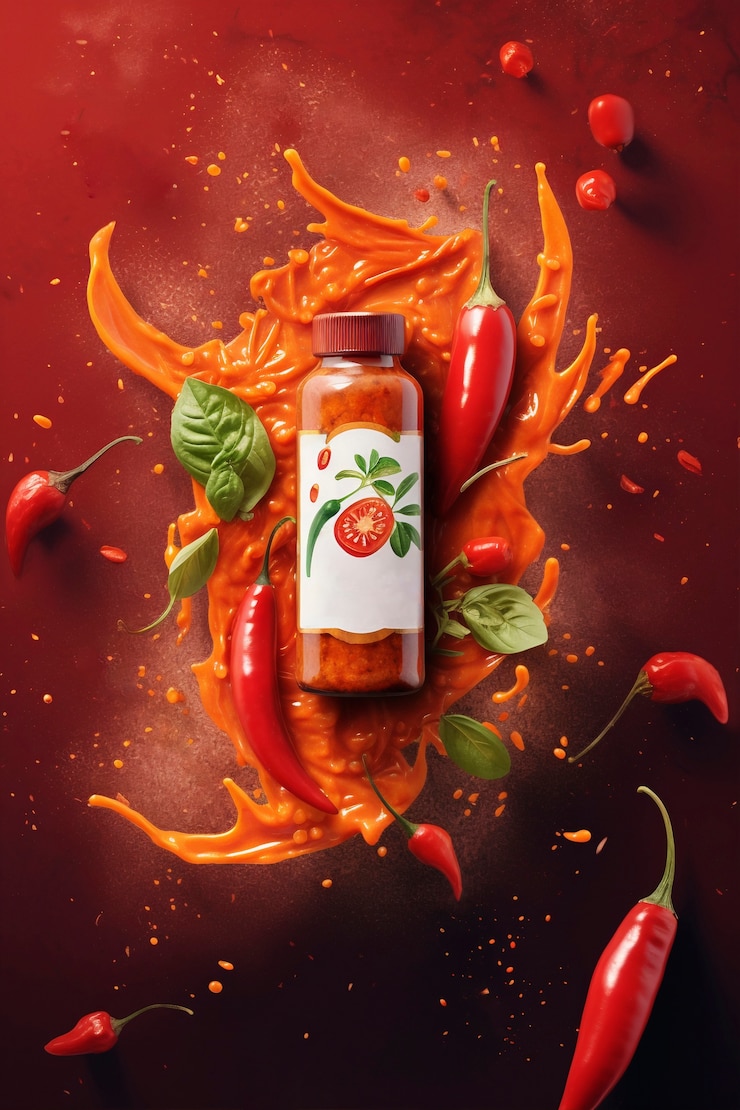 Photo gratuit arôme de condiment à base de poivre chili