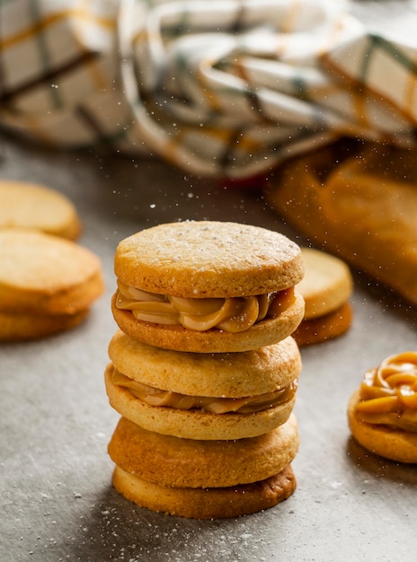 Arrangement d'alfajores savoureux