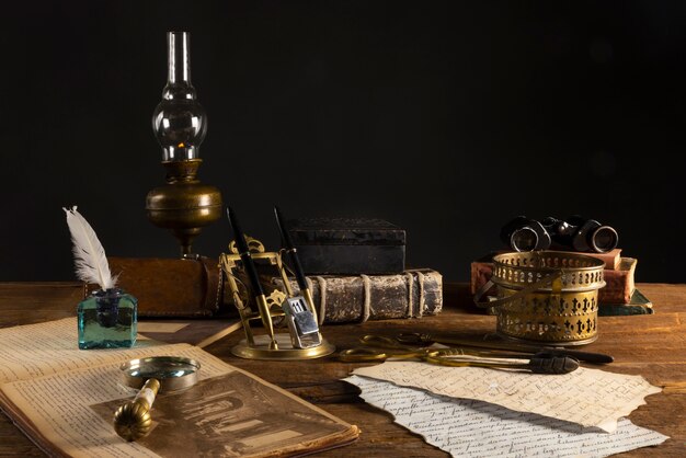 L'arrangement des artefacts pirates est une nature morte.
