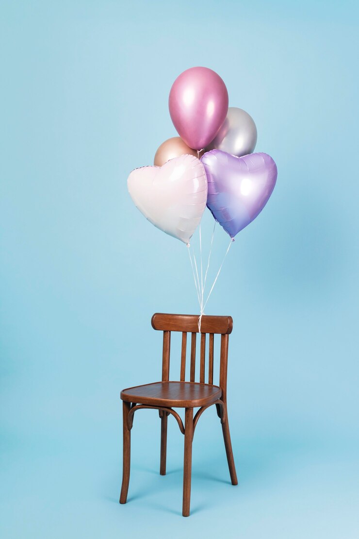 Photo gratuit arrangement de ballons de fête abstraits
