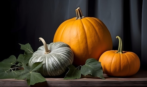 Photo gratuite arrangement de citrouilles à l'intérieur