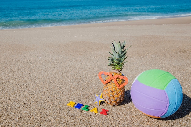 Arrangement composé sur la plage