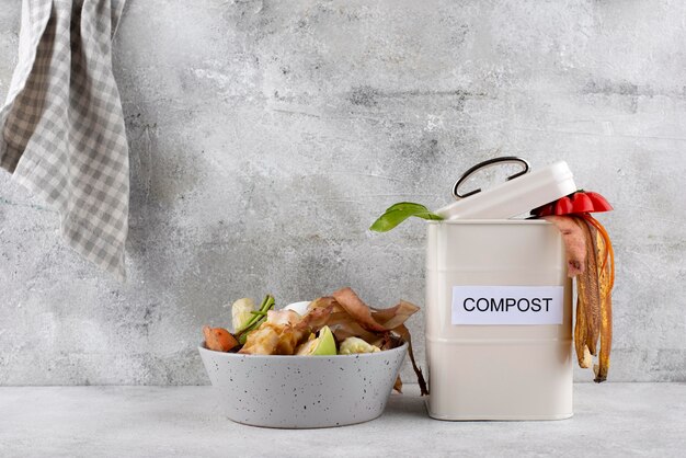 Arrangement de compost fait de nourriture pourrie