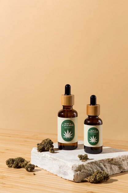 Arrangement de compte-gouttes d'huile de CBD
