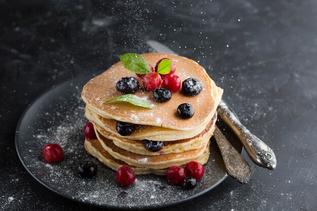 Arrangement de crêpes à angle élevé