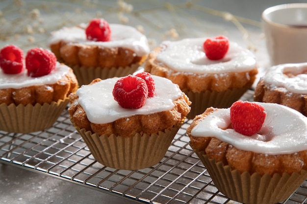 Photo gratuite arrangement de délicieux petits gâteaux