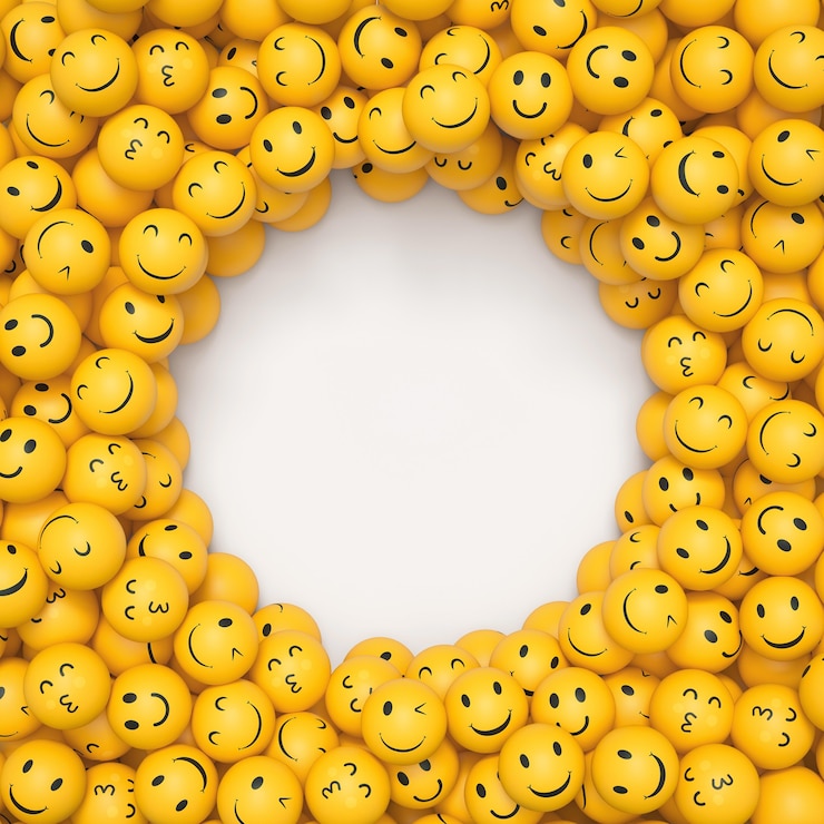 Photo gratuit arrangement d'emojis pour la journée mondiale du sourire