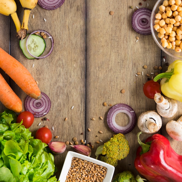 Arrangement De Légumes Avec Espace De Copie