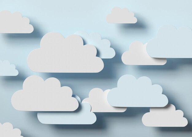 Arrangement de nuages blancs et bleus