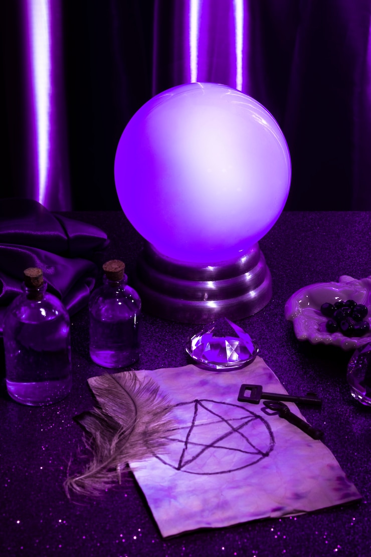 Photo gratuit arrangement d'objets occultes à angle élevé